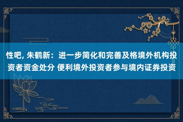 性吧， 朱鹤新：进一步简化和完善及格境外机构投资者资金处分 便利境外投资者参与境内证券投资