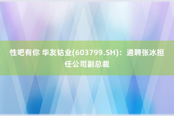 性吧有你 华友钴业(603799.SH):遴聘张冰担任公司副总裁