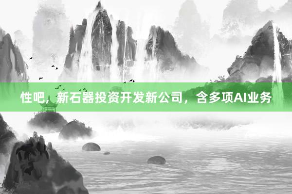 性吧，  新石器投资开发新公司，含多项AI业务